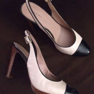 Tahari Slingback Spectators - Leather and patent